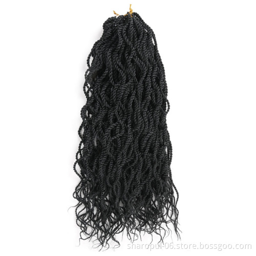 Senegalese Twist Crochet Hair Braids Extension 20inch 6packs 24strands/pack Wavy Curly Twist Crochet Hook Style